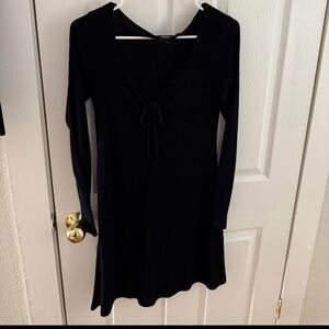 Elegant Black Long Sleeve Dress